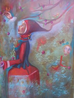 When Two thieves met in The Plum trees! - SOLD