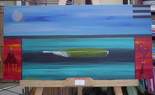 GREEN FEATHER - SOLD