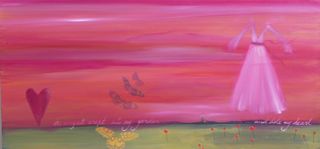 AN ANGEL CREPT INTO MY GARDEN -SOLD