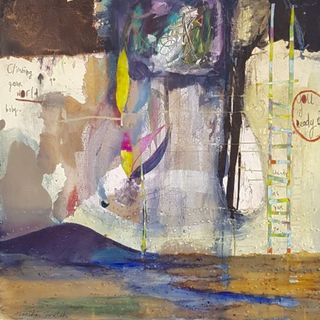 Climbing up to your World Baby by Monika Welch - SOLD